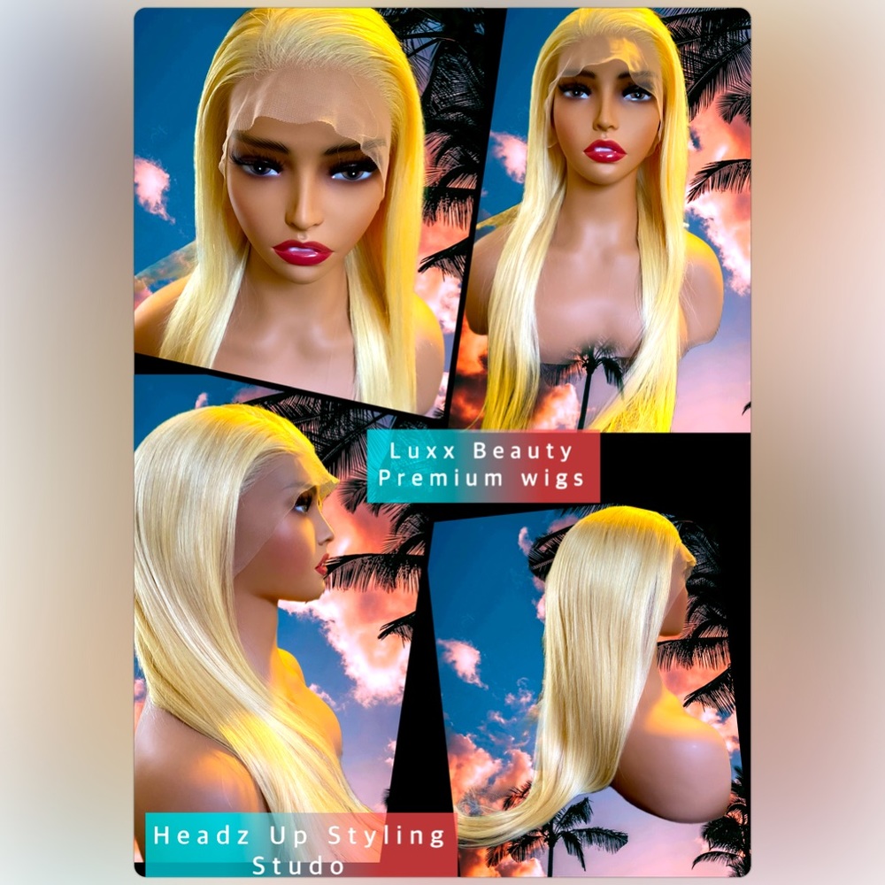 24 inch lace glue less wig
